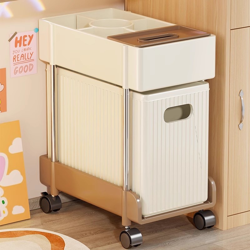 Desk Drawer Small - オフィスデスク下収納ラック回転式プラスチック製小型カート省スペース収納キャビネット本棚収納トロリー