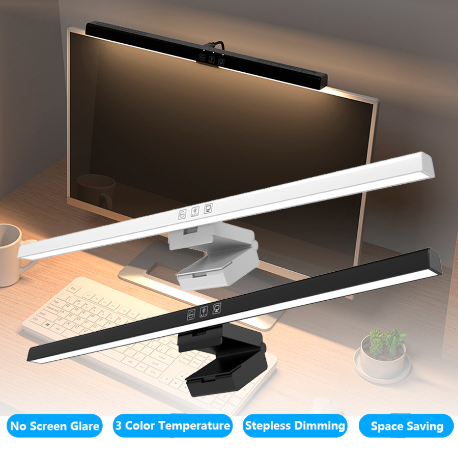 Home Office Lamp - 50cm LEDモニターライトバー スクリーンハンギングランプ 無段階調光 USBデスクライト PCコンピューター学習