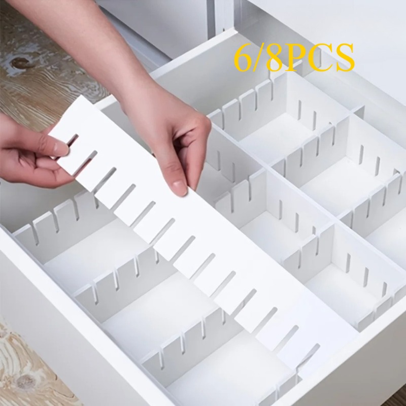 Home Office Desk With Drawers - 厚いプラスチック製引き出し仕切りグリッド、カット可能、DIY収納、衣類、寝室、キッチン、オフィスデスク用、調整可能な仕切り、ホームアクセサリー