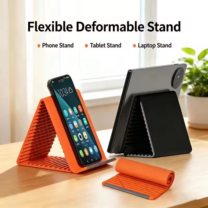 Home Office Laptop - 怠惰な携帯電話スタンドシリコンデスクトップタブレットラップトップホルダークリエイティブフレキシブル折りたたみ式変形スタンドトラベルアクセサリー