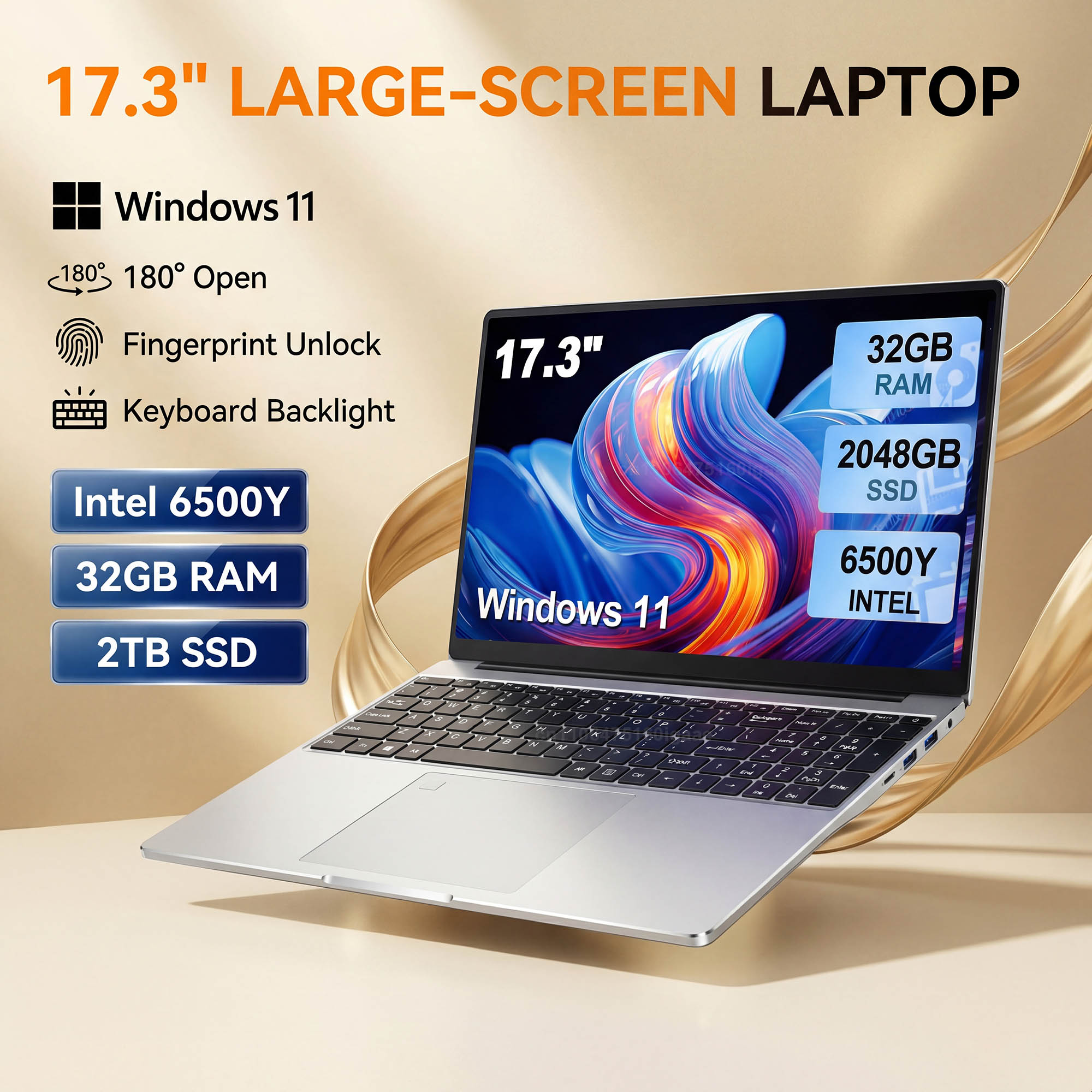 Home Office Laptop - HOT 17.3インチ大画面ノートパソコン Intel 6500Y 32GB 1TB/2TB