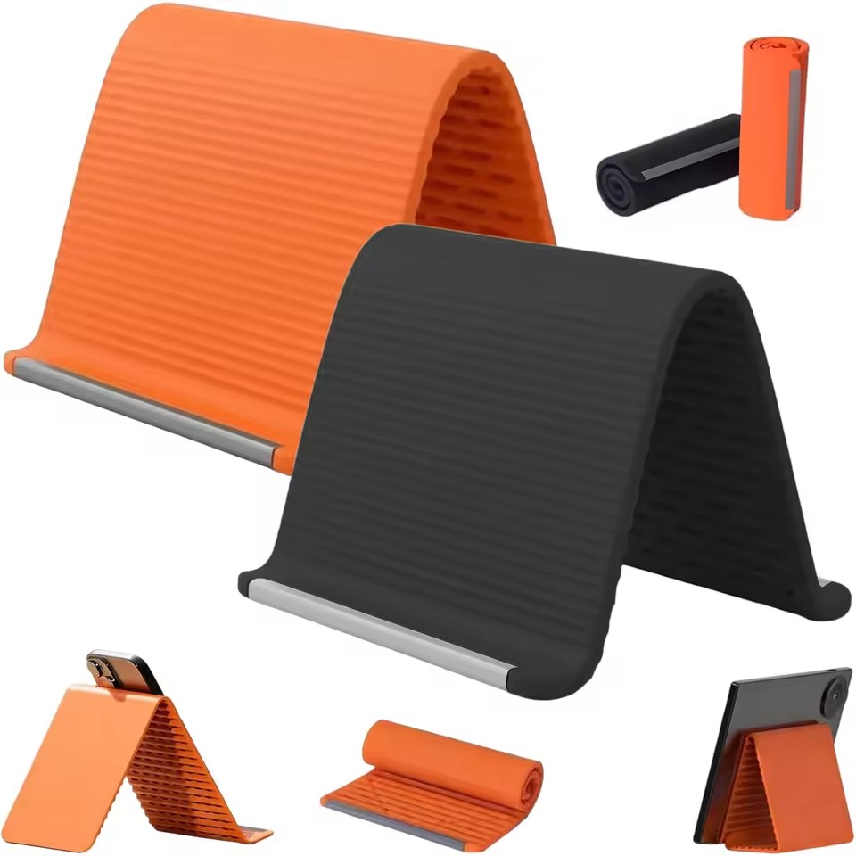 Laptop Stand Foldable - 調節可能な折りたたみ式デスクトップ電話ホルダー、創造的な変形可能な多機能レイジースタンド、iPhone、iPad、Samsungタブレット、ラップトップ用
