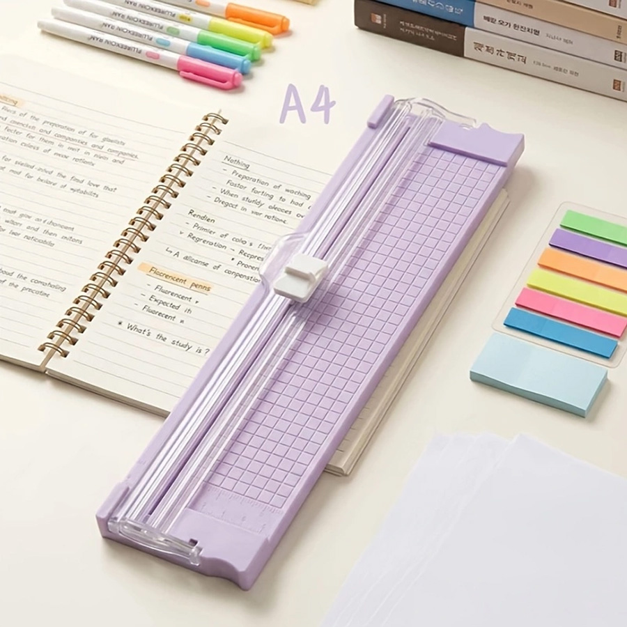 Home Office Image - A4ペーパーカッター、交換可能な刃、耐久性のあるペーパーカッター、オフィススクラップブック写真カットツール、片方向カット装置