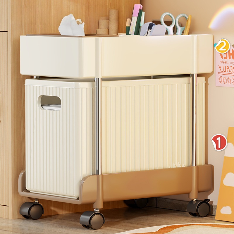 オフィスデスク下収納ラック回転式プラスチック製小型カート省ス - Desk Drawer Small のレビューと価格