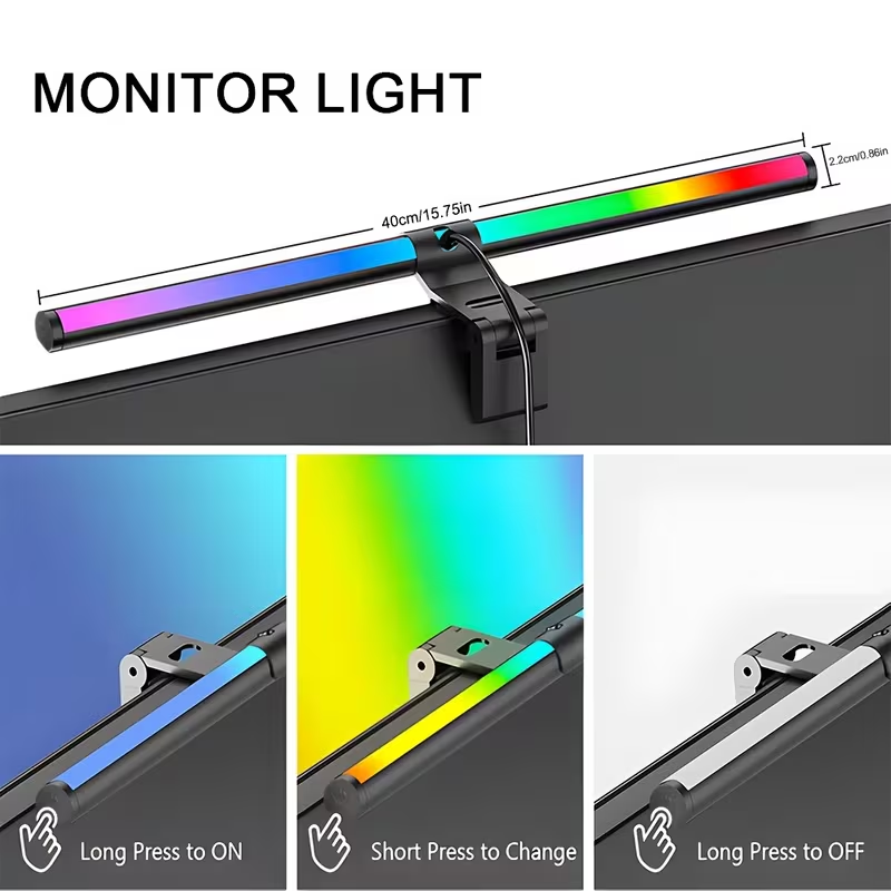 LED モニターライトバー リモコン付き モニター無段階調光 - Home Office Lamp のレビューと価格