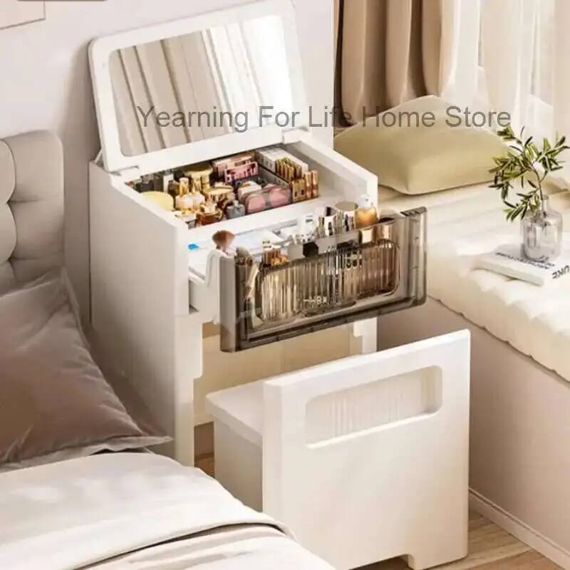 デスクドレッサー化粧台、ミラー付き小型メイクアップバニティセ - Desk Drawer Small のレビューと価格