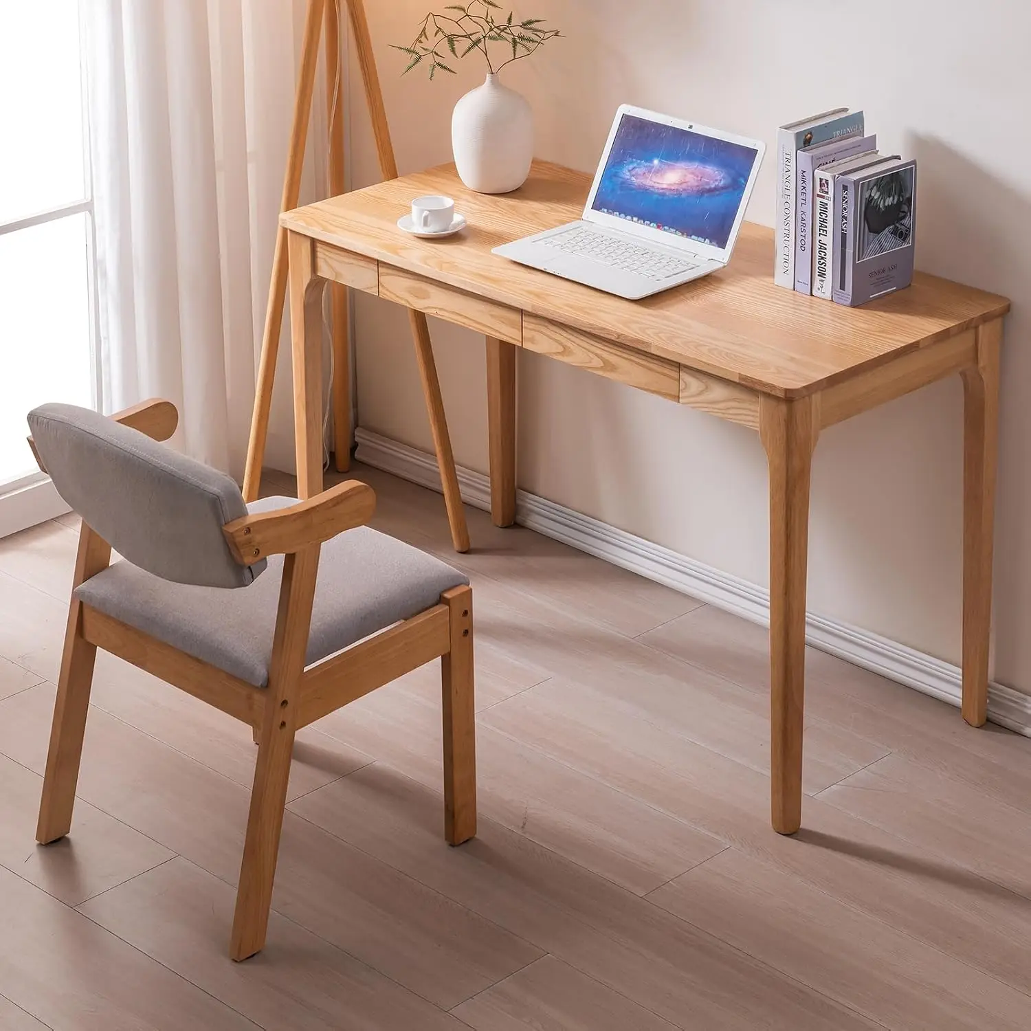 無垢材の引き出し付きデスク、狭いスペース向けホームオフィスデ - Desk Drawer Small のレビューと価格