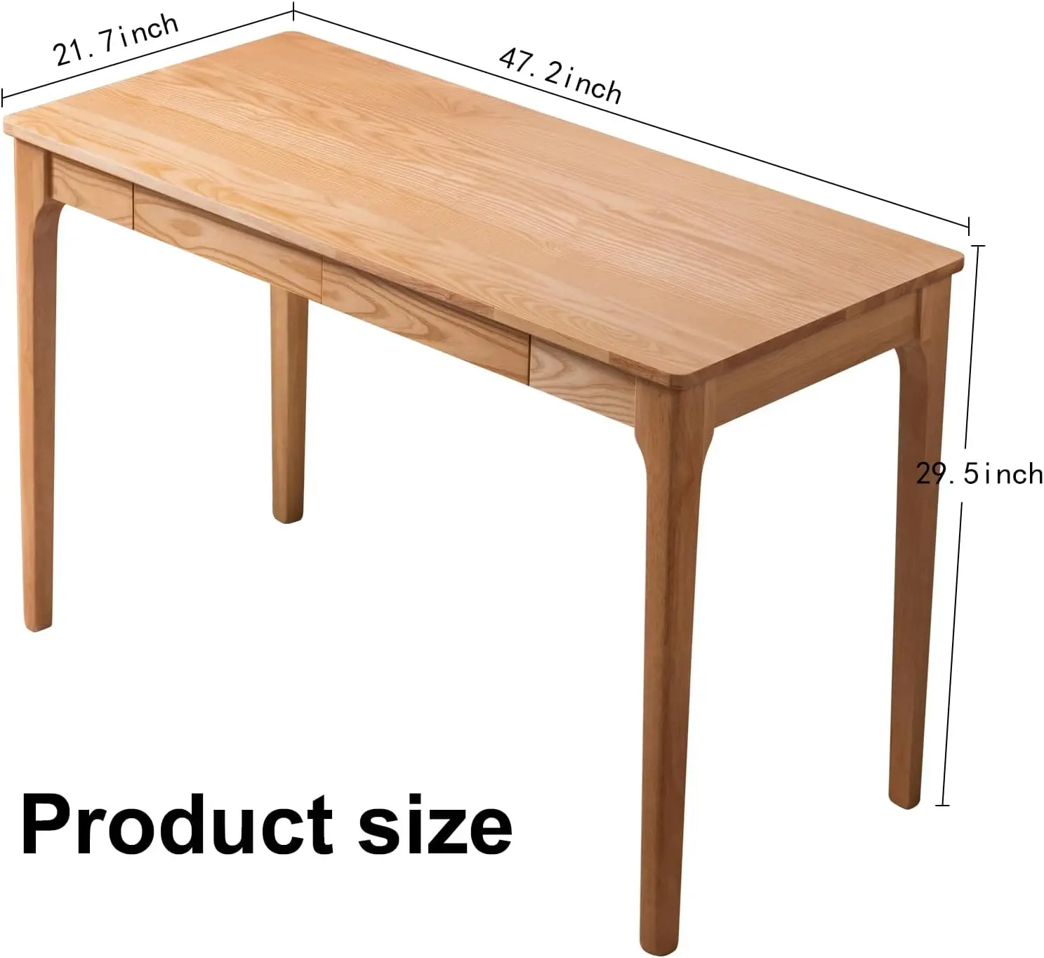 無垢材の引き出し付きデスク、狭いスペース向けホームオフィスデ - Desk Drawer Small のレビューと価格