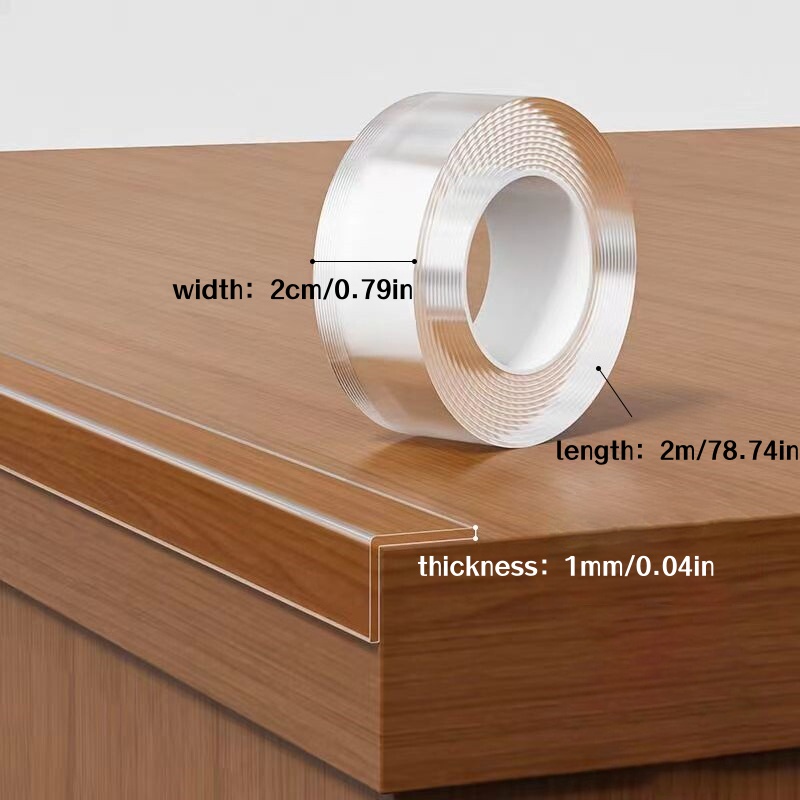 1ロール 2m/78.74インチ 透明エッジ保護ストリップ  - Desk Drawer Small のレビューと価格