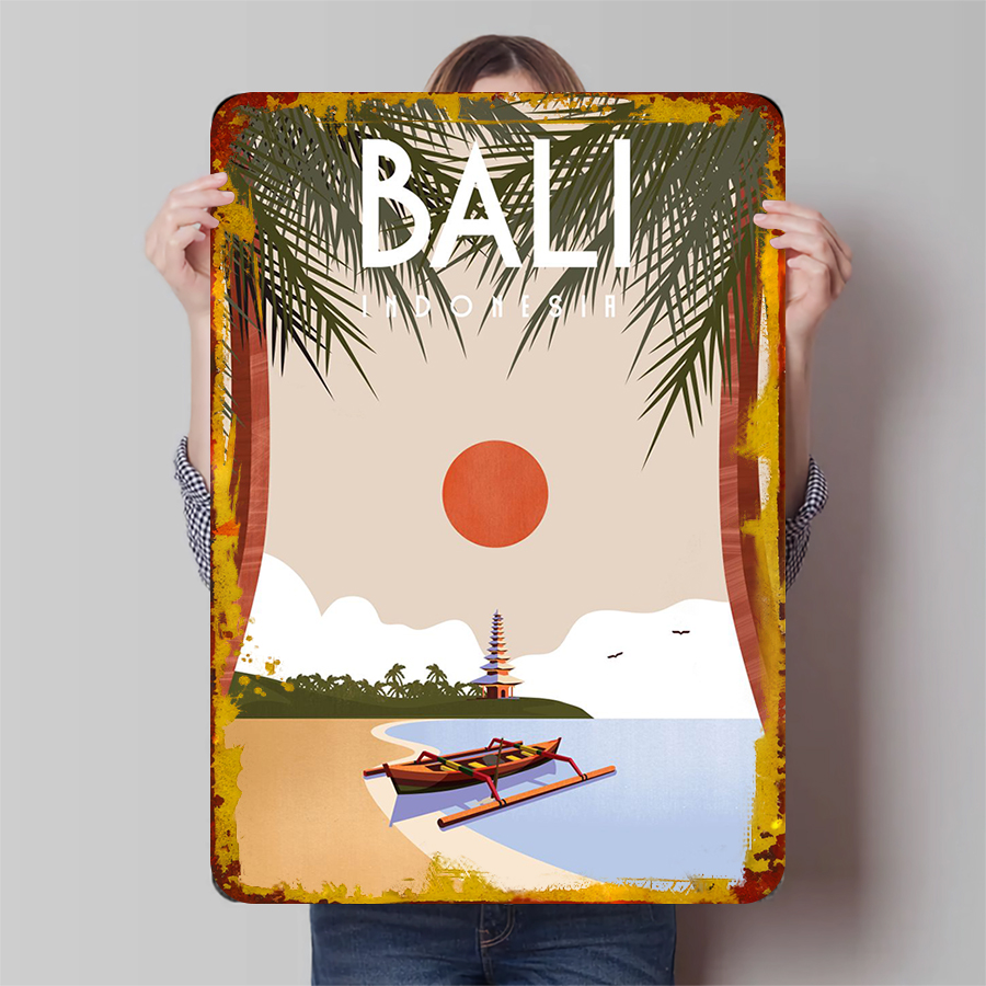 バリ島 インドネシア 風景 メタル ウォールアート 熱帯 パ - Home Office Bali のレビューと価格