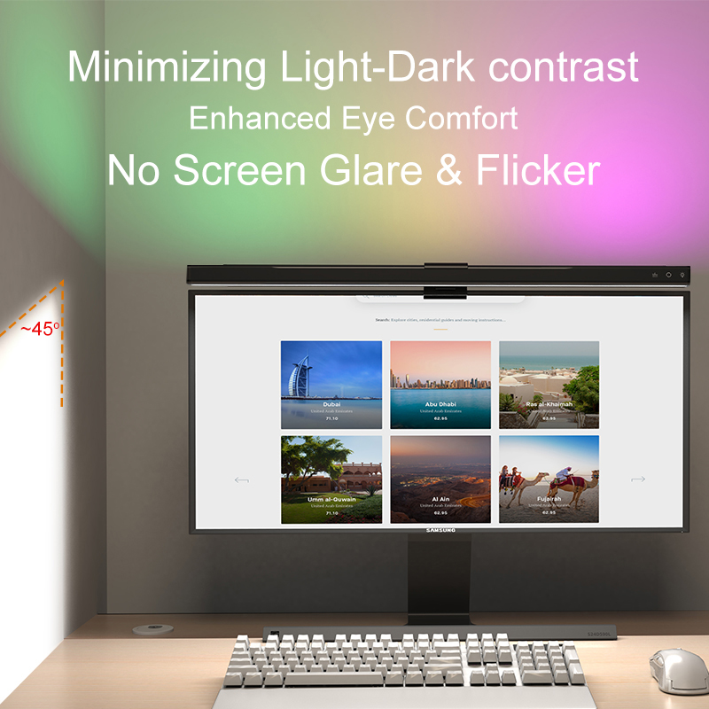 RGB ライト 60/80 センチメートルゲーム雰囲気照明モ - Home Office Lamp のレビューと価格