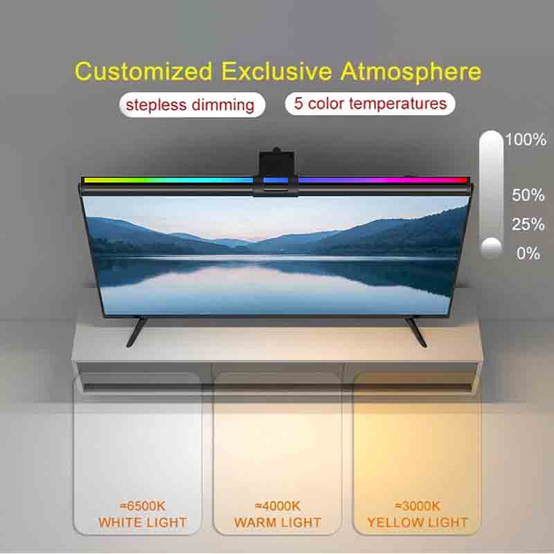 RGB ライト 60/80 センチメートルゲーム雰囲気照明モ - Home Office Lamp のレビューと価格