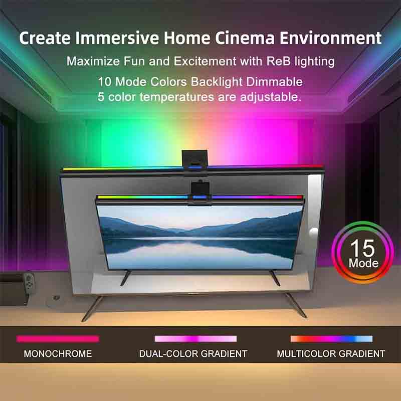RGB ライト 60/80 センチメートルゲーム雰囲気照明モ - Home Office Lamp のレビューと価格