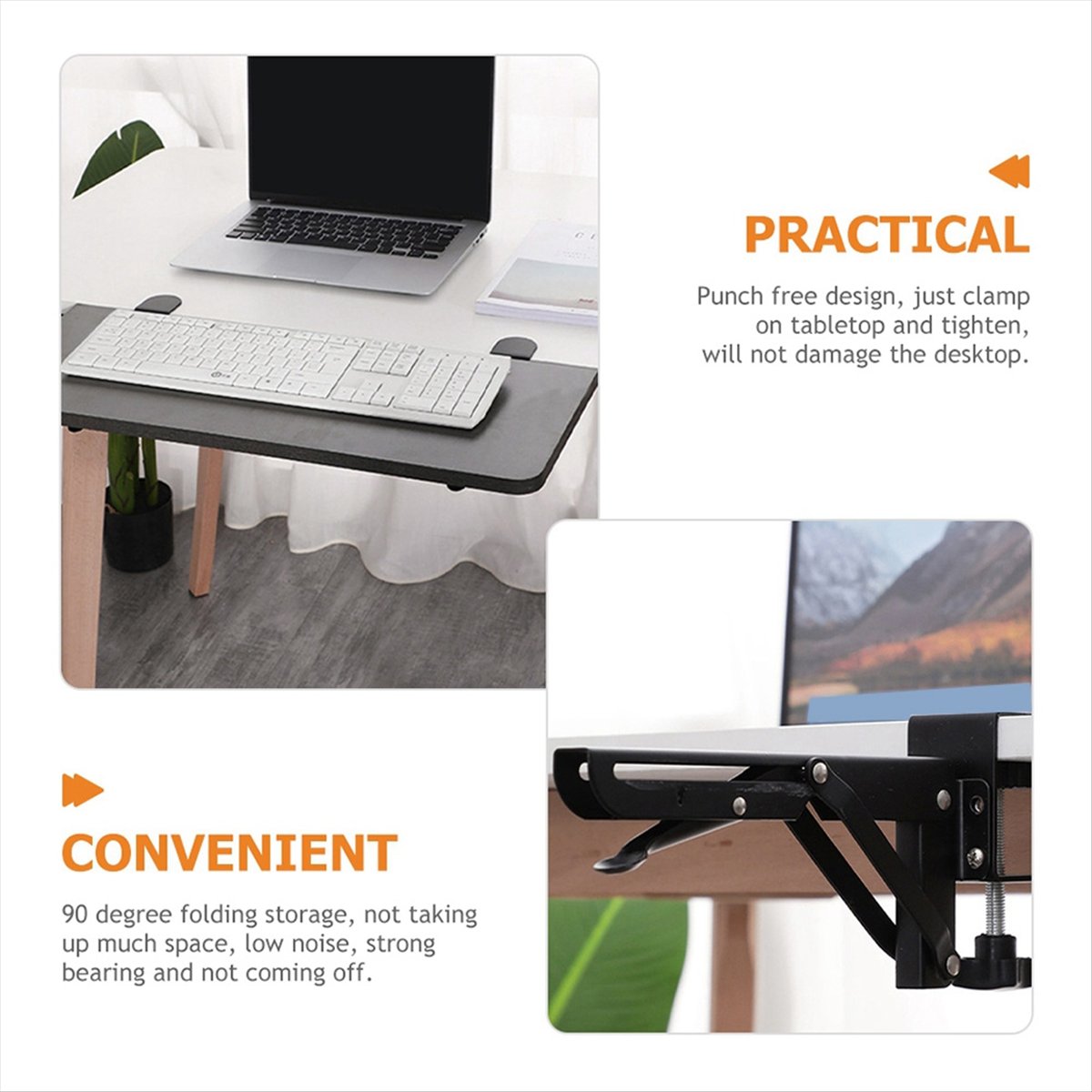 2 個の折りたたみ式ブラケットコンピュータキーボードデスクエ - Laptop Stand Foldable のレビューと価格