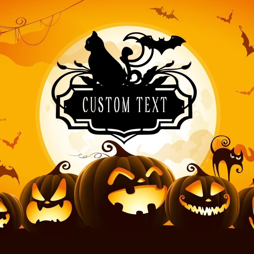 不気味で独特なカスタムハロウィーンメタルアドレスサイン、パー - Address Home Office のレビューと価格