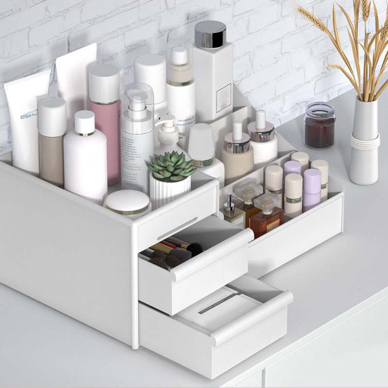 大容量化粧品収納ボックス,化粧品オーガナイザー,ジュエリー引 - Home Office Desk With Drawers のレビューと価格