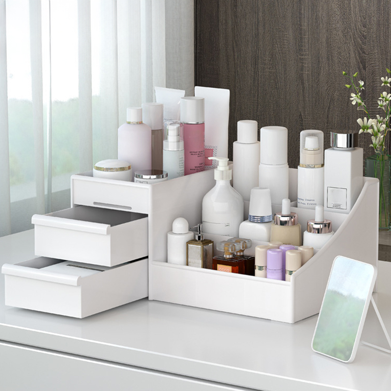 大容量化粧品収納ボックス,化粧品オーガナイザー,ジュエリー引 - Home Office Desk With Drawers のレビューと価格