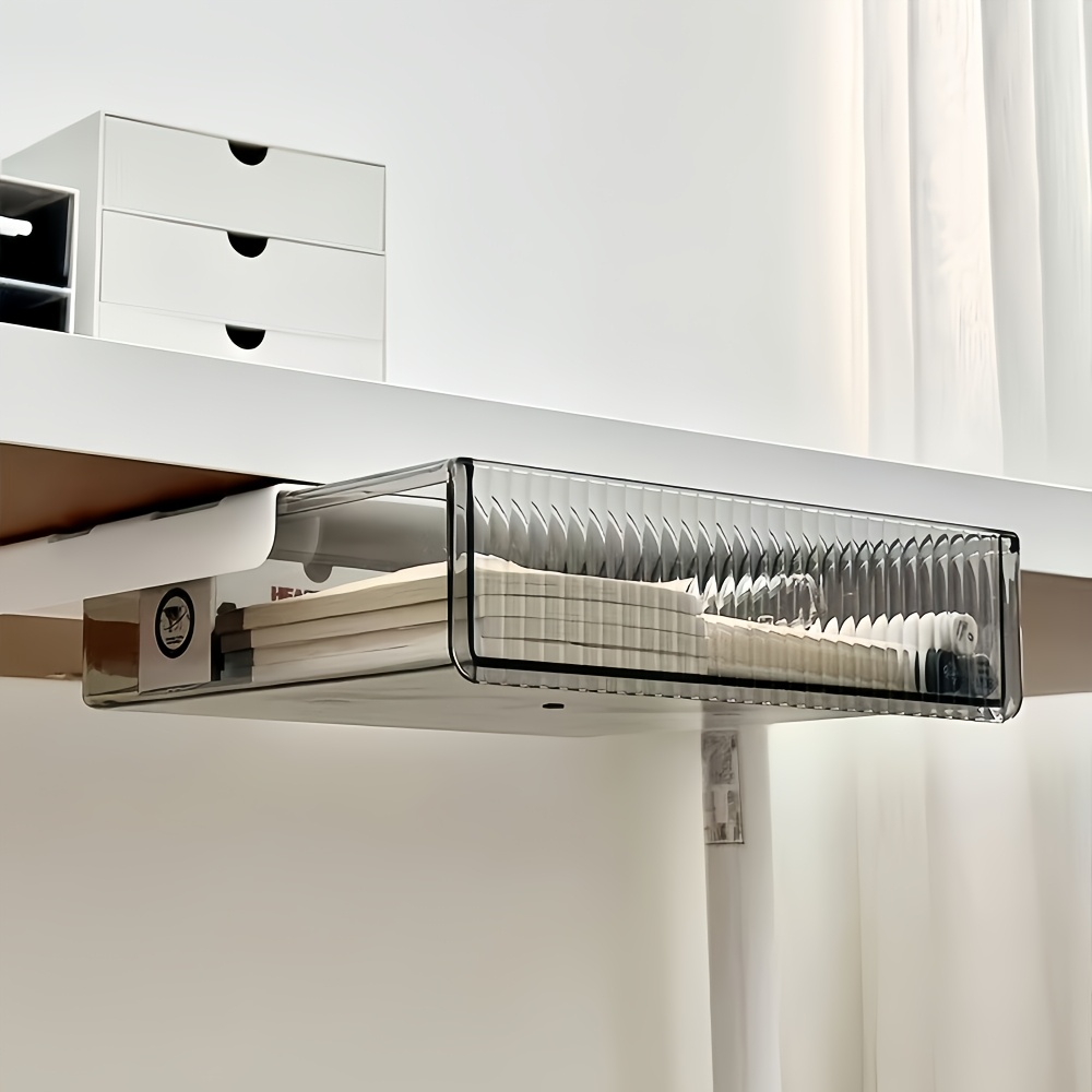 1個入りデスク下クリア引き出しオーガナイザー、化粧品、文房具 - Home Office Desk With Drawers のレビューと価格