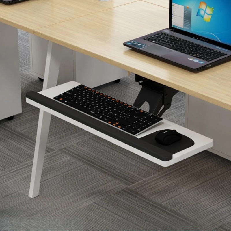 デスク下スライド式キーボードトレイ、マウスパッド付き、人間工 - Home Office Desk With Drawers のレビューと価格