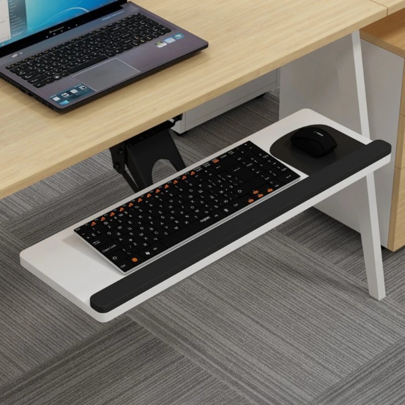 デスク下スライド式キーボードトレイ、マウスパッド付き、人間工 - Home Office Desk With Drawers のレビューと価格