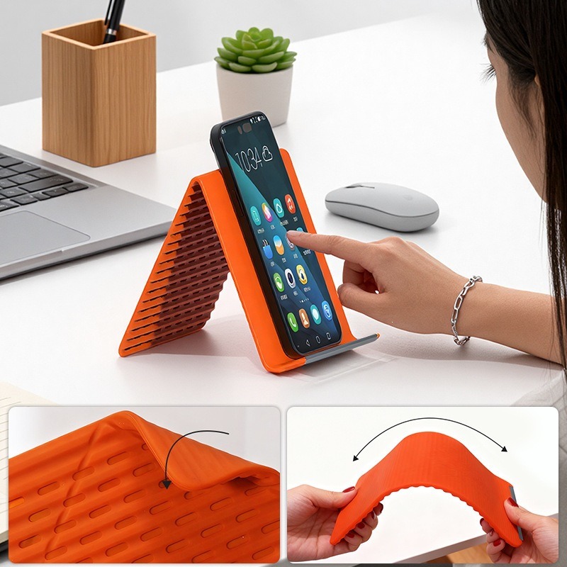 1Pc 柔軟なシリコン折りたたみ式変形可能なスタンドユニバー - Laptop Stand Foldable のレビューと価格