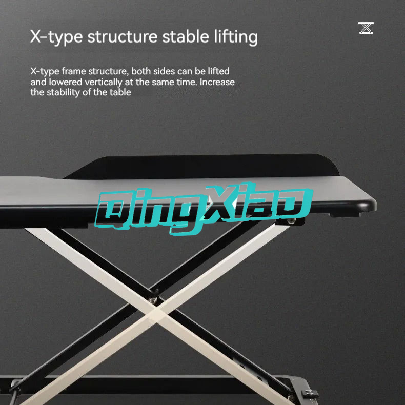 空気圧式高さ調節可能なスタンディングデスクライザー 二層式モ - Laptop Stand Foldable のレビューと価格