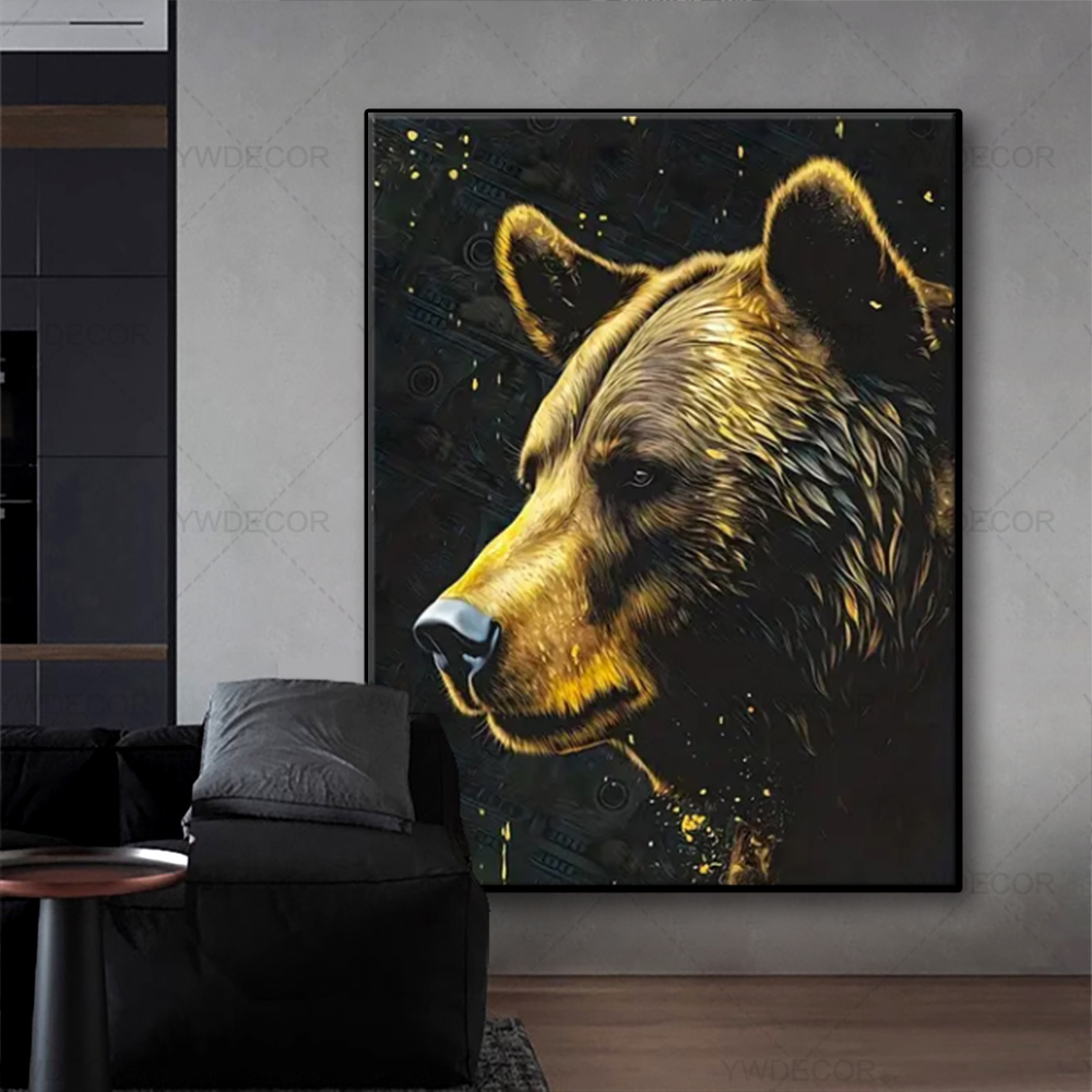 雄牛と雌牛の動物絵画キャンバスウォール街戦士株式市場ポスター - Home Office Marketing のレビューと価格