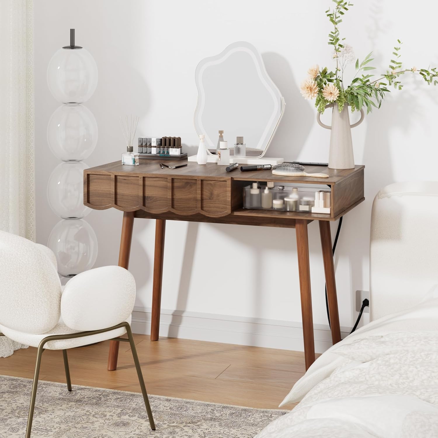 ミッドセンチュリーモダン エグゼクティブデスク（引き出しとオ - Desk Drawer Small のレビューと価格