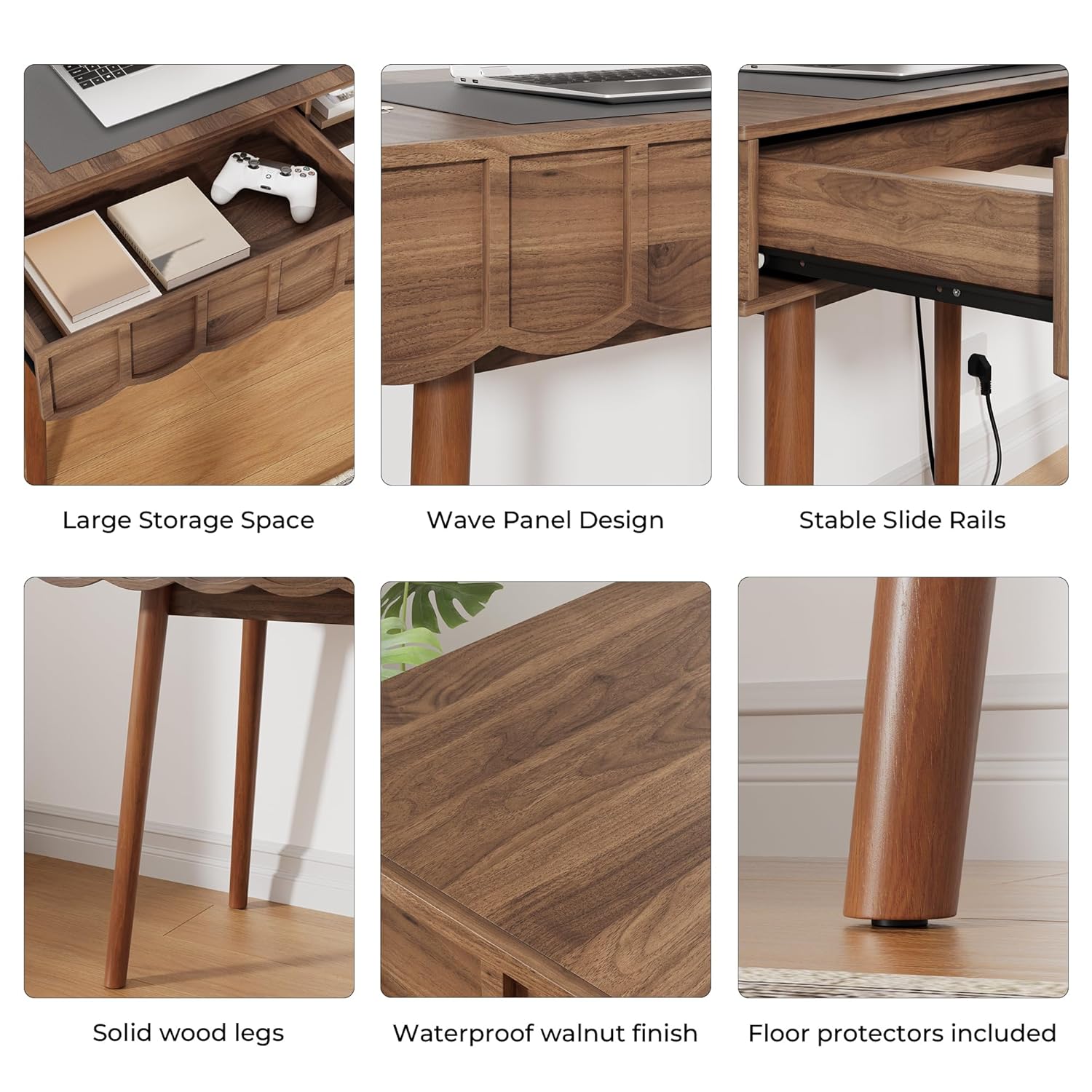 ミッドセンチュリーモダン エグゼクティブデスク（引き出しとオ - Desk Drawer Small のレビューと価格