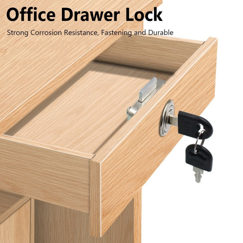 亜鉛合金製防犯ロック（鍵2本付き）- 家庭やオフィスの引き出 - Home Office Desk With Drawers のレビューと価格