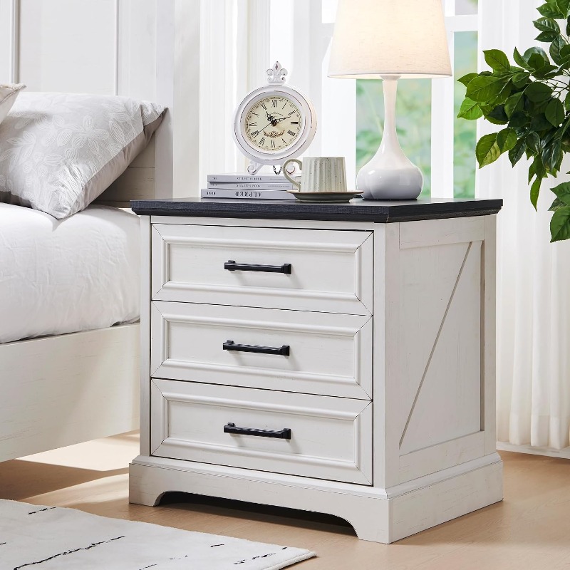 ACCOHOHO ファームハウスナイトスタンド 22インチ幅 - Desk Drawer Small のレビューと価格