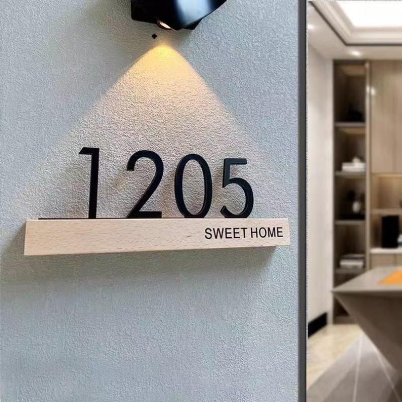 アクリル製ドアプレート ショップサイン カスタマイズされた家 - Address Home Office のレビューと価格