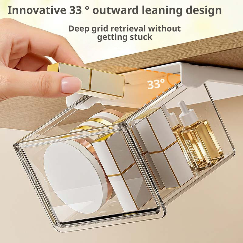 デスク下引き出し吊り下げ式化粧品収納ボックス隠しジュエリーオ - Home Office Desk With Drawers のレビューと価格