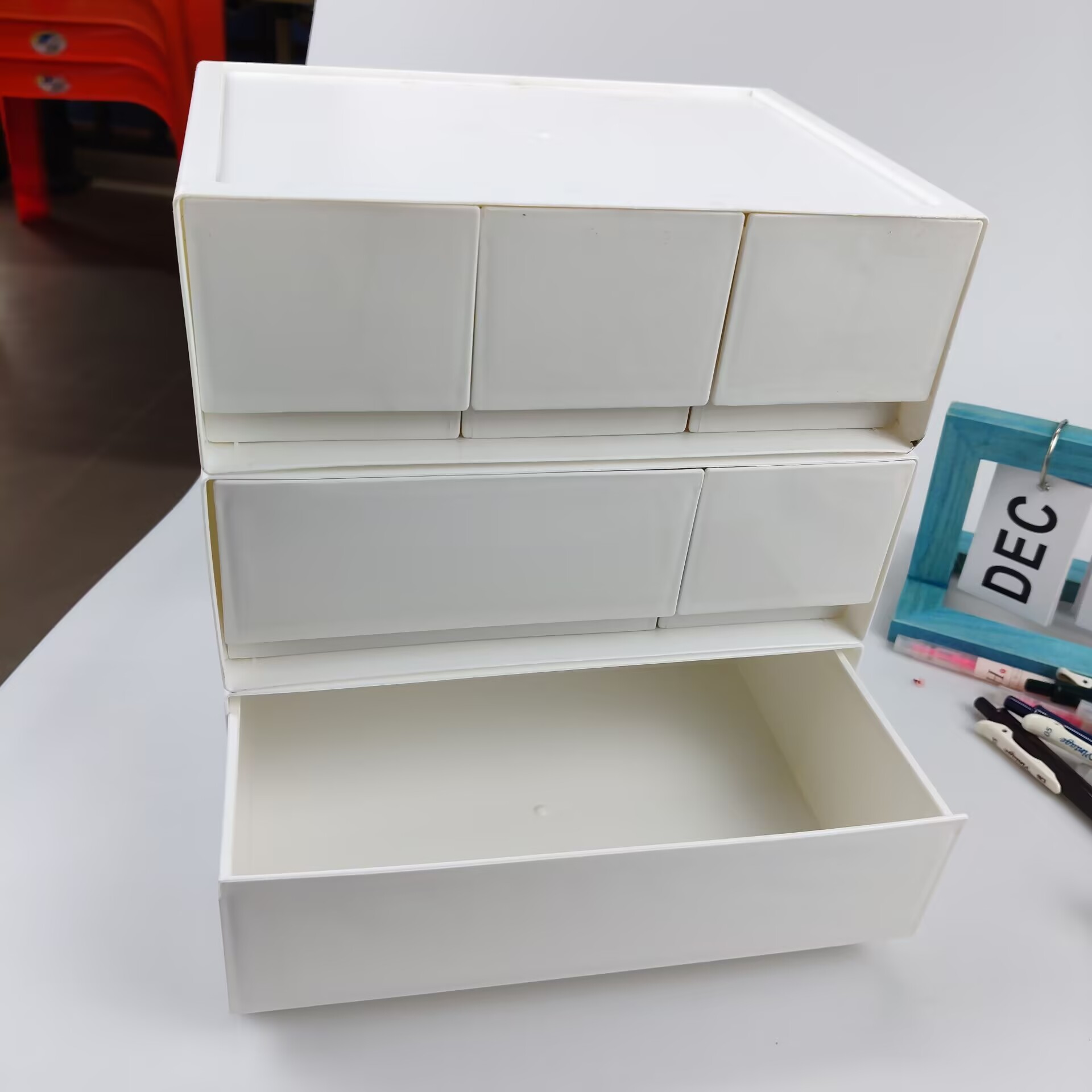 デスクトップ収納ボックス、引き出し、化粧品棚、デスク、デスク - Home Office Desk With Drawers のレビューと価格