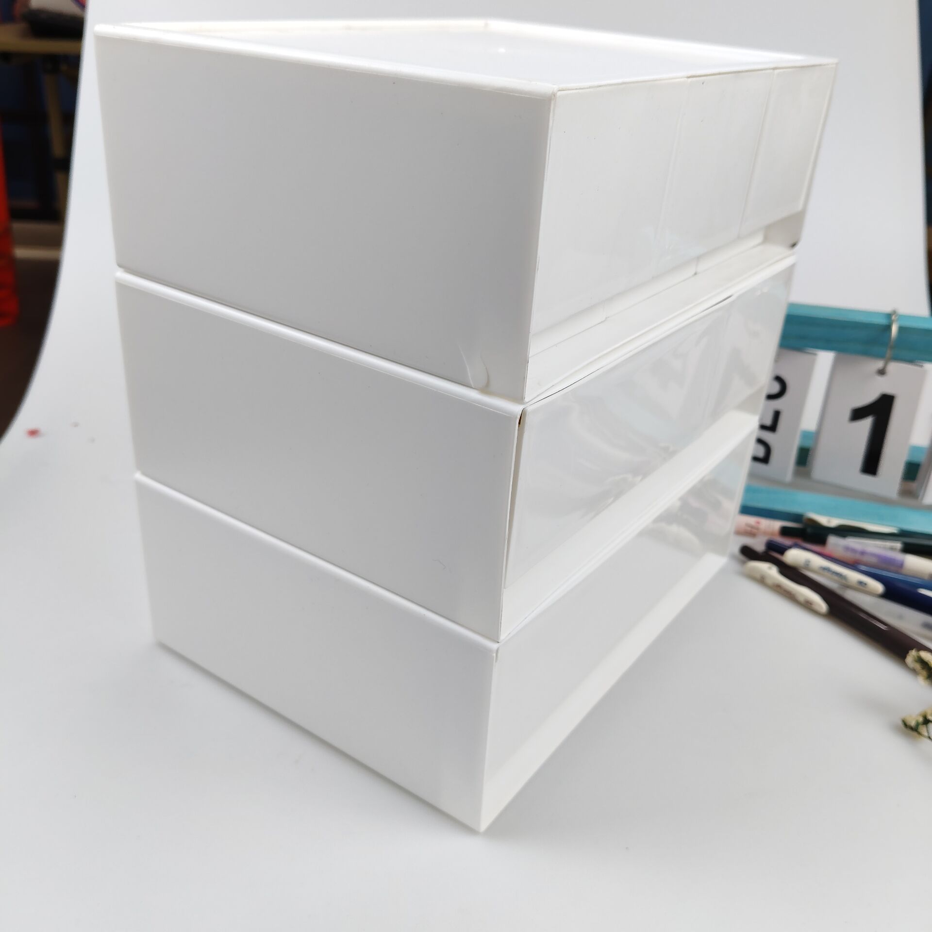 デスクトップ収納ボックス、引き出し、化粧品棚、デスク、デスク - Home Office Desk With Drawers のレビューと価格