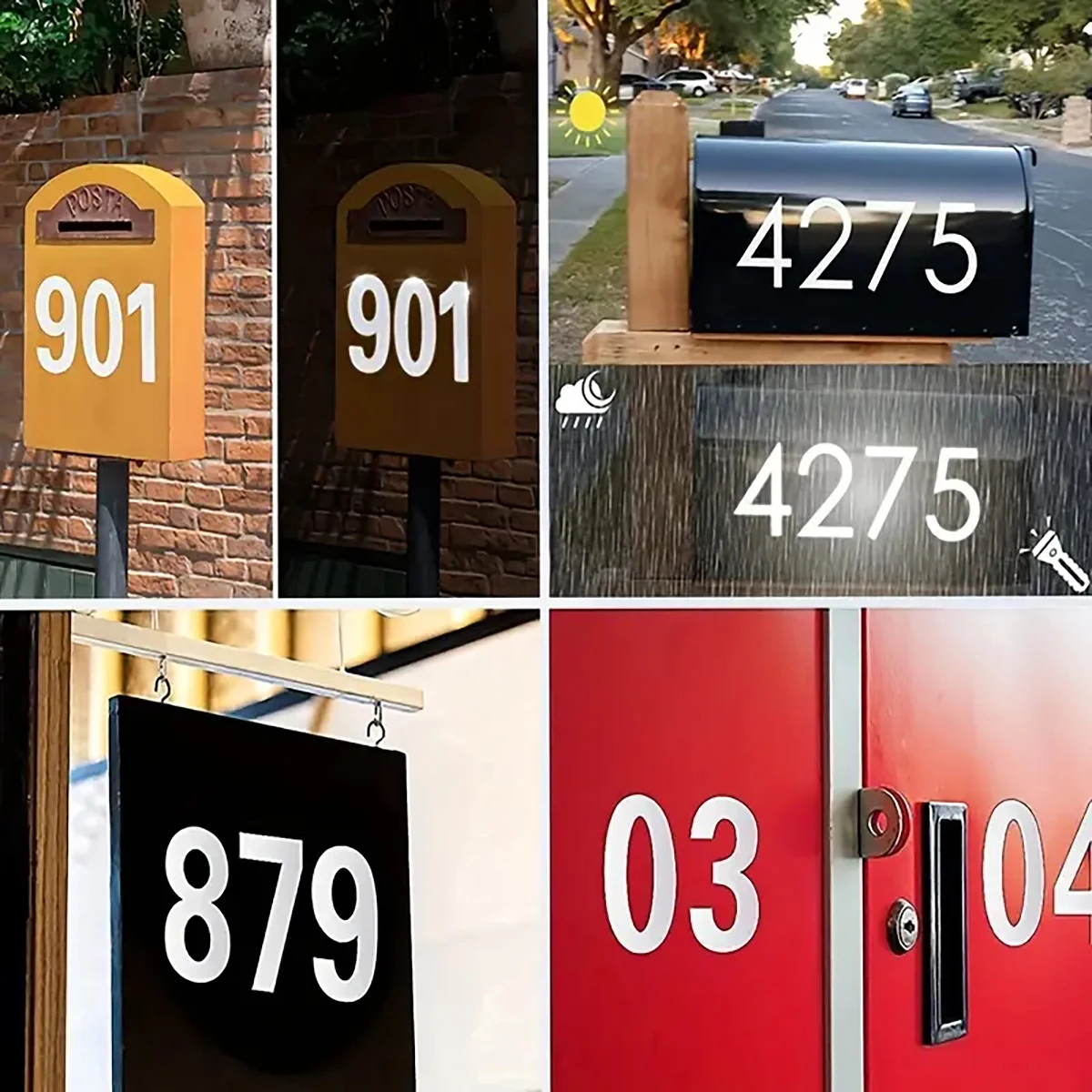反射デジタル ステッカー メールボックス ステッカーと番地と - Address Home Office のレビューと価格