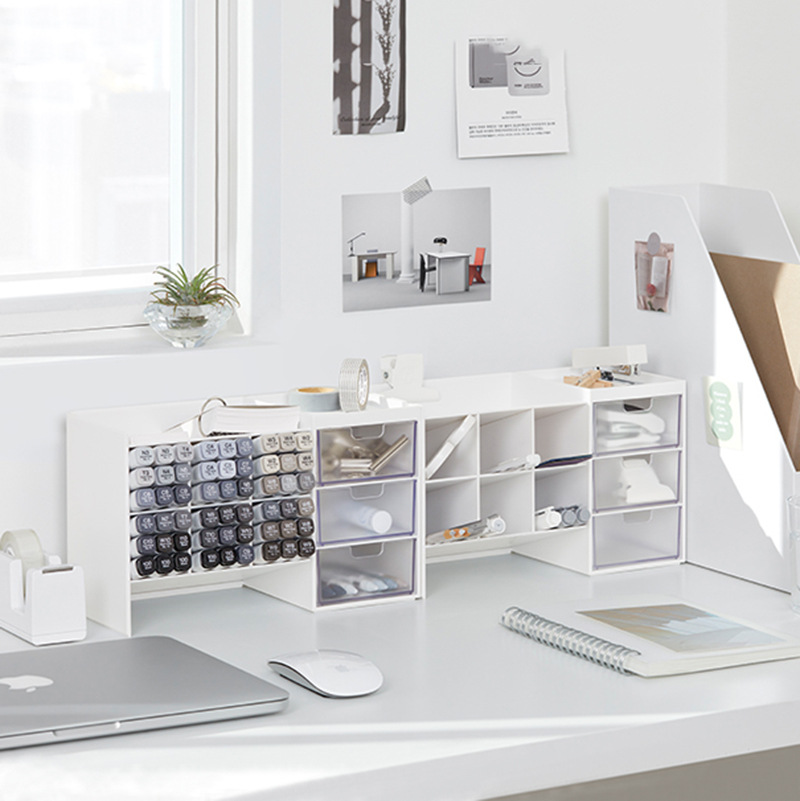 新しいデスクトップ収納ボックス引き出し化粧品学生オフィスデス - Desk Drawer Small のレビューと価格