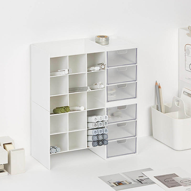 新しいデスクトップ収納ボックス引き出し化粧品学生オフィスデス - Desk Drawer Small のレビューと価格