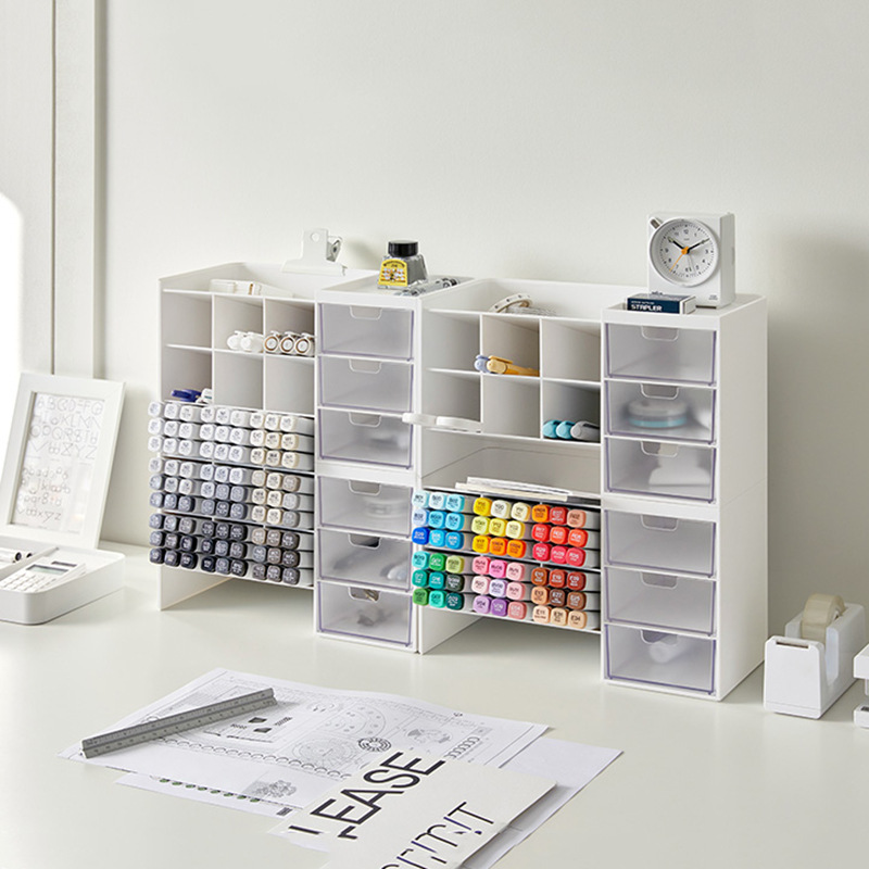 新しいデスクトップ収納ボックス引き出し化粧品学生オフィスデス - Desk Drawer Small のレビューと価格