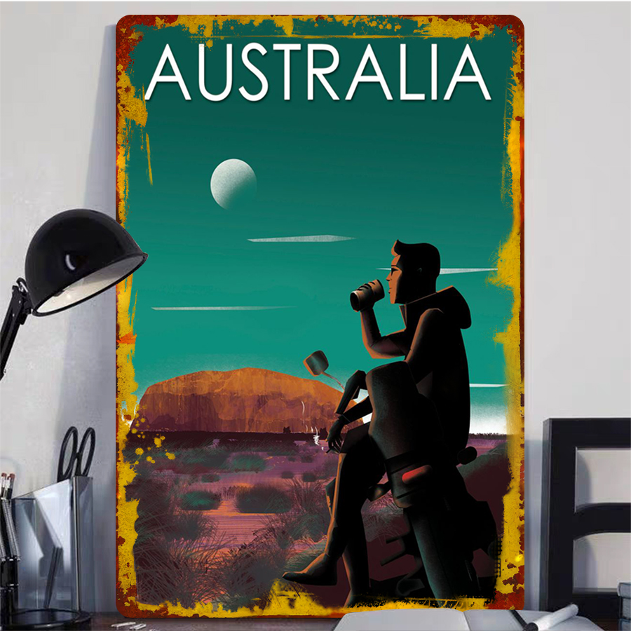 オーストラリアの風景、素朴なメタルウォールアート、カスタム旅 - Home Office Australia のレビューと価格