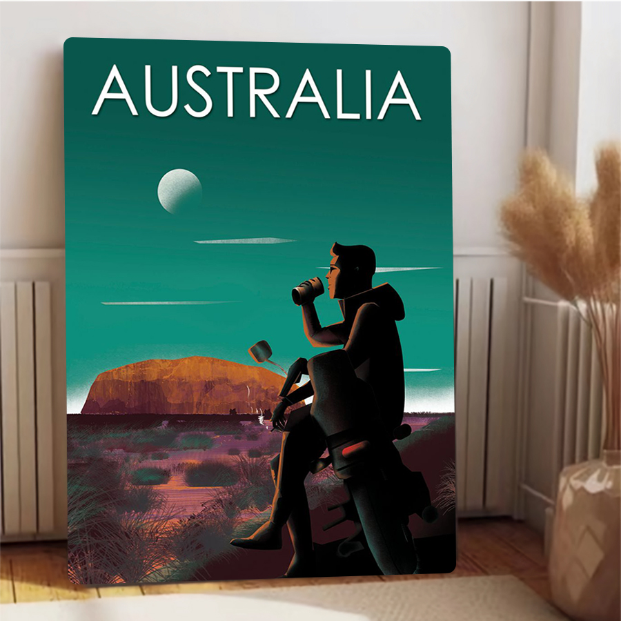 オーストラリアの風景、素朴なメタルウォールアート、カスタム旅 - Home Office Australia のレビューと価格