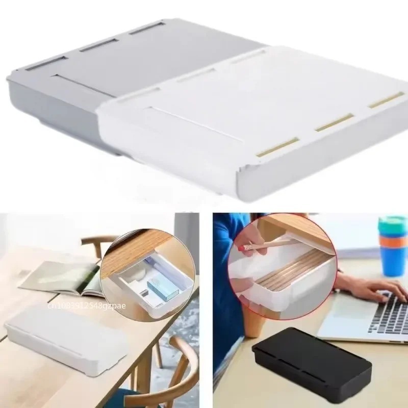 粘着式収納引き出しボックス、メイクアップペンシルトレイ、デス - Desk Drawer Small のレビューと価格