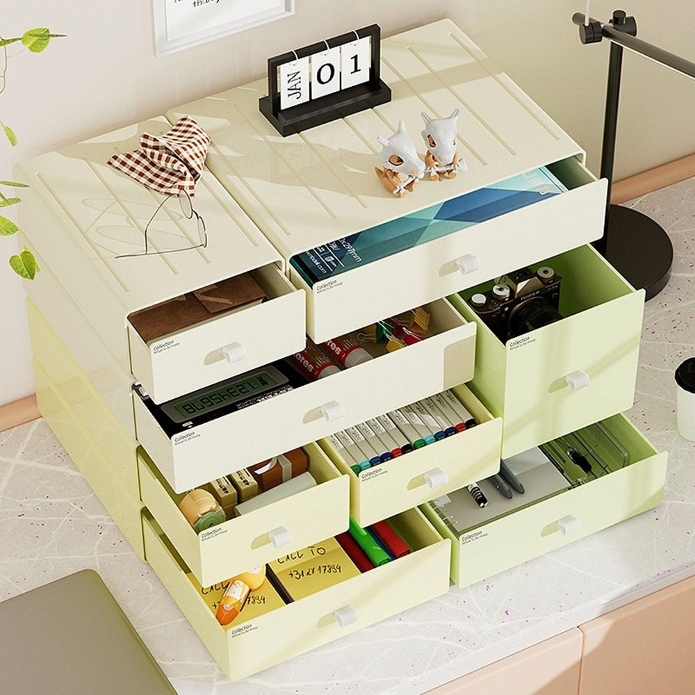 カラフルなデスクトップ積み重ね可能なオーガナイザー引き出し、 - Home Office Desk With Drawers のレビューと価格