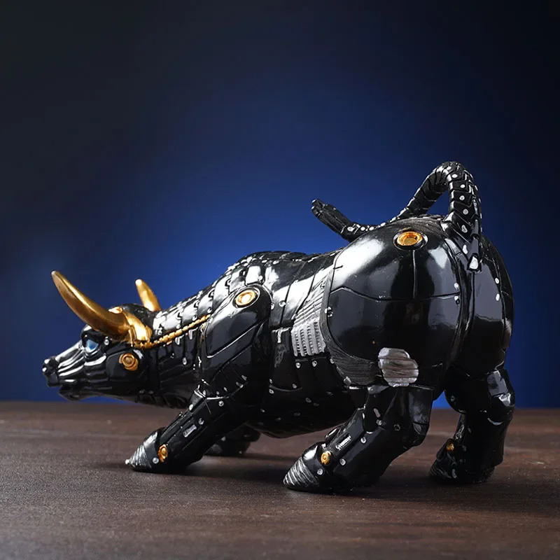 未来的な雄牛ロボット彫刻、モダンなデスクデコレーション置物、 - Home Office Marketing のレビューと価格