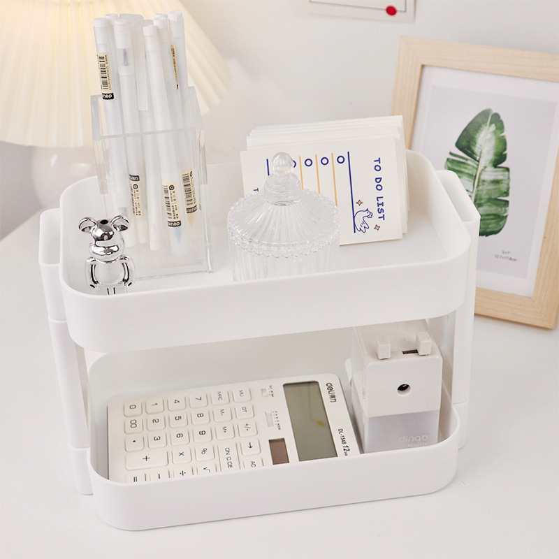 多機能棚二層収納棚デスクトップ収納ラックプラスチックデスク棚 - Desk Drawer Small のレビューと価格