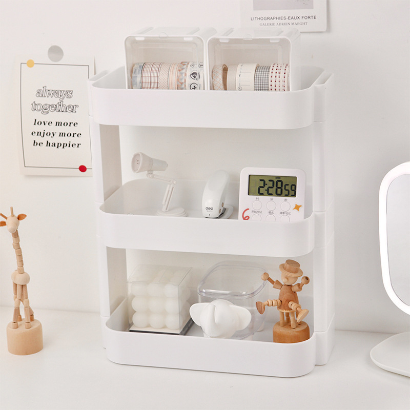 多機能棚二層収納棚デスクトップ収納ラックプラスチックデスク棚 - Desk Drawer Small のレビューと価格