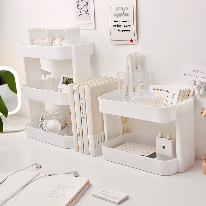 多機能棚二層収納棚デスクトップ収納ラックプラスチックデスク棚 - Desk Drawer Small のレビューと価格